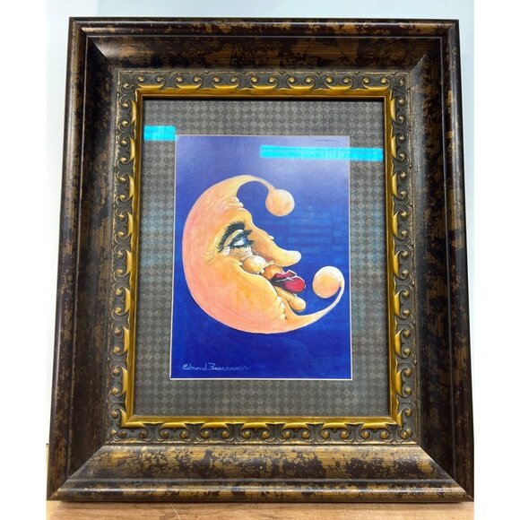 HTF Signed EDMUND FRECHMANN MOON Face Painting CELESTIAL CLEARWATER FLORIDA